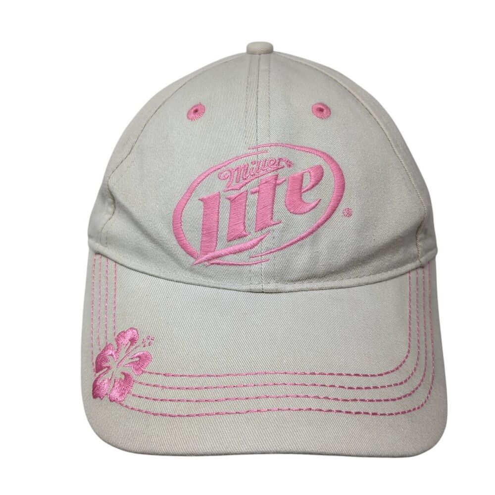 Miller Lite Strapback Hat Tan One Size Adjustable Embroidered Infinity Headwear